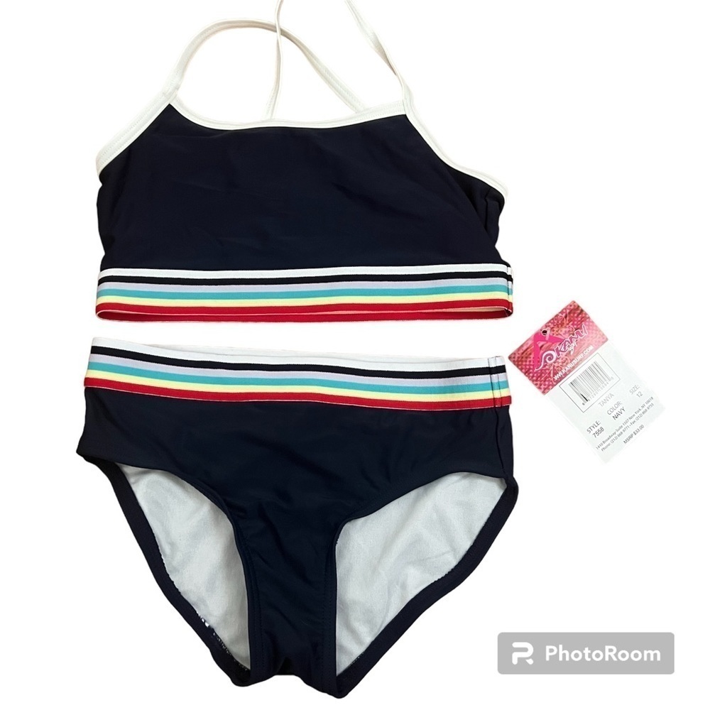 Kanu Surf Girls Tanya UPF 50+ Athletic bikini swimsuit NWT 12